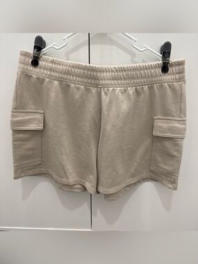 DKNY Women's Cream Cargo Sweat Shorts
